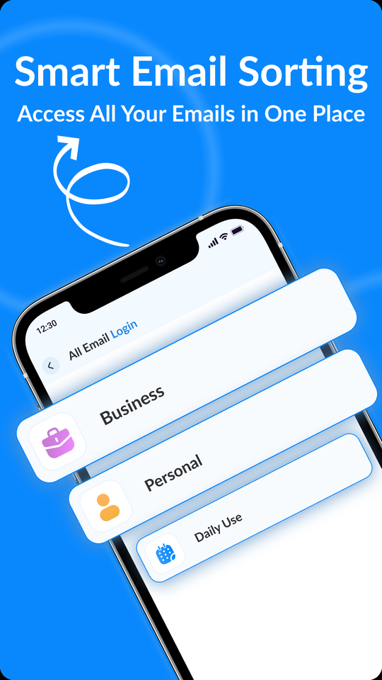 Mail sorted into Business, Personal and Daily Use categories.